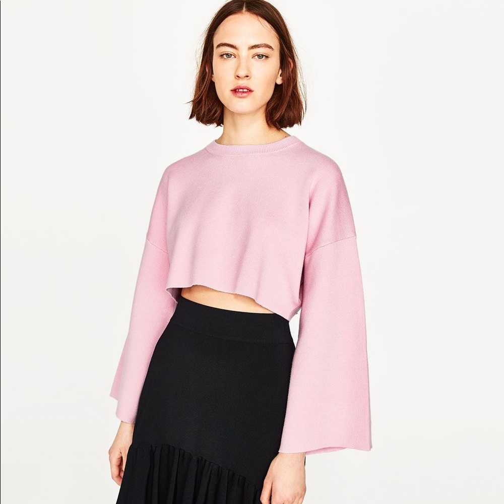 Pink/Purple Bell Sleeved Sweatshirt - Picture 2 of 2